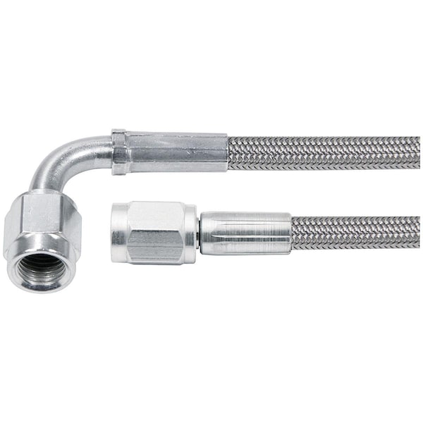 Allstar Performance 22 in. No.3 Line - 3 AN Straight - 90 deg 3 AN Tube Style ALL46304-22 - main